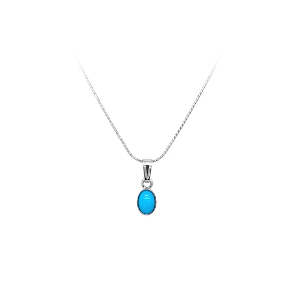 Pendant with Turquoise from White Gold