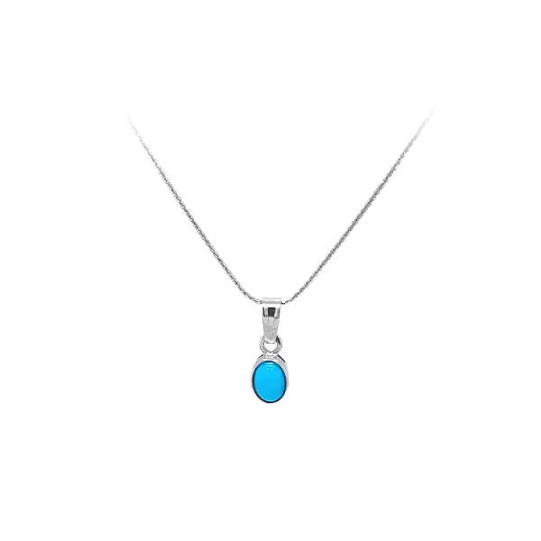 Pendant with Turquoise from White Gold