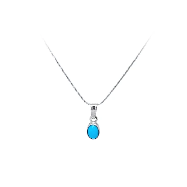 Pendant with Turquoise from White Gold