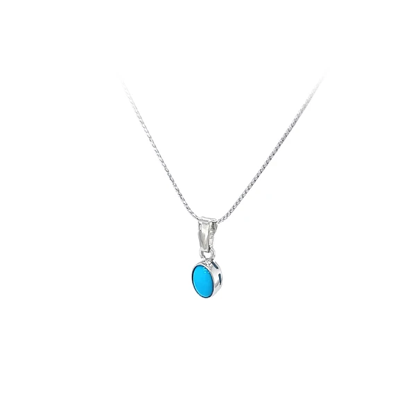 Pendant with Turquoise from White Gold