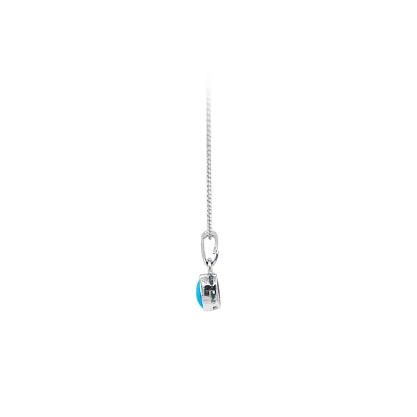 Pendant with Turquoise from White Gold