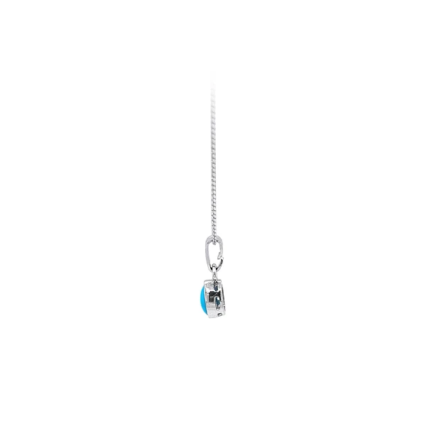Pendant with Turquoise from White Gold
