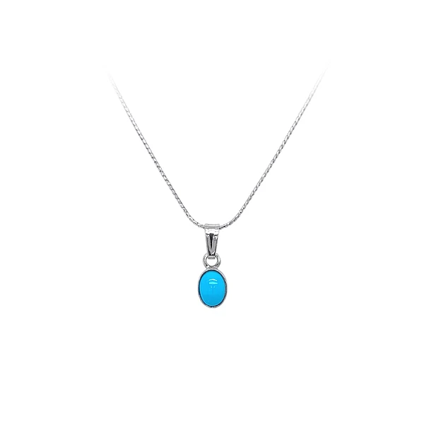 Pendant with Turquoise from White Gold