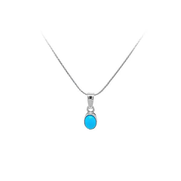 Pendant with Turquoise from White Gold