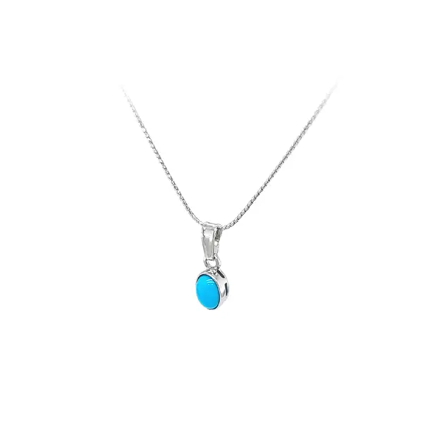 Pendant with Turquoise from White Gold