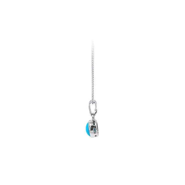 Pendant with Turquoise from White Gold