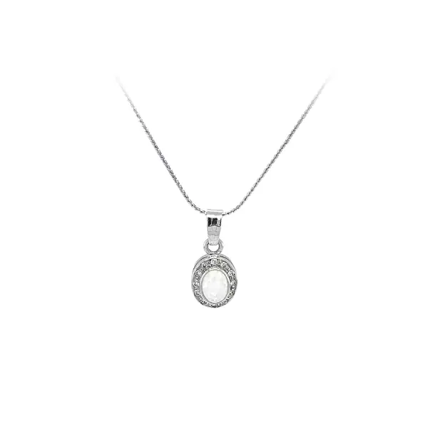 Pendant with Opal and Zircons