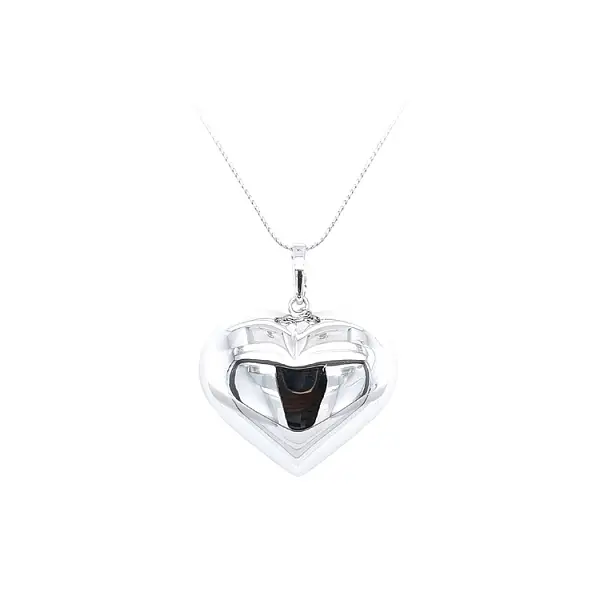 Pendant Heart of White Gold