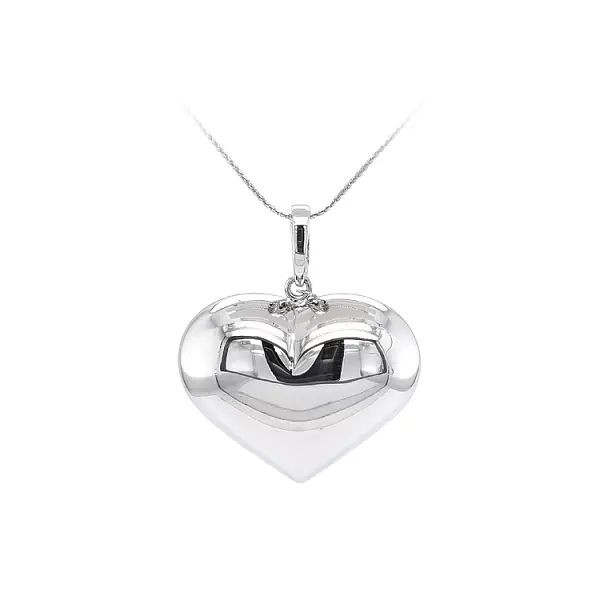 Pendant Heart of White Gold