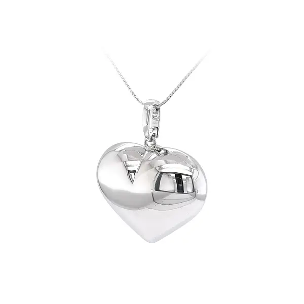 Pendant Heart of White Gold