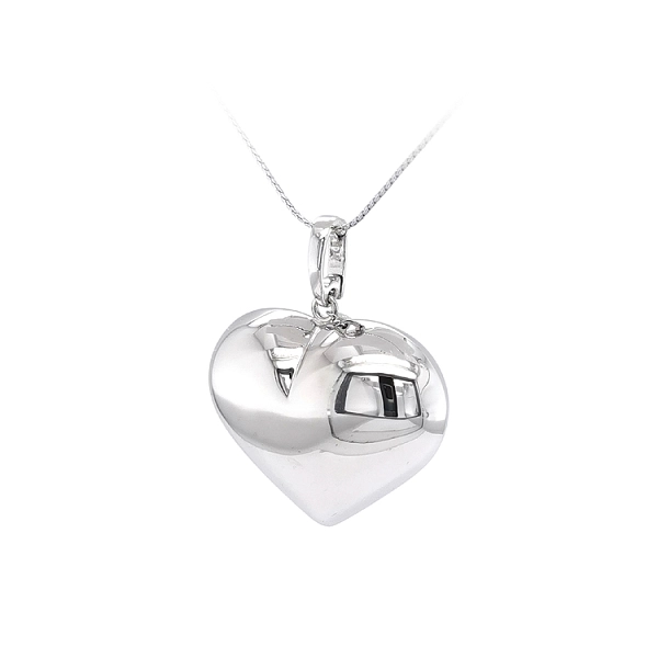 Pendant Heart of White Gold