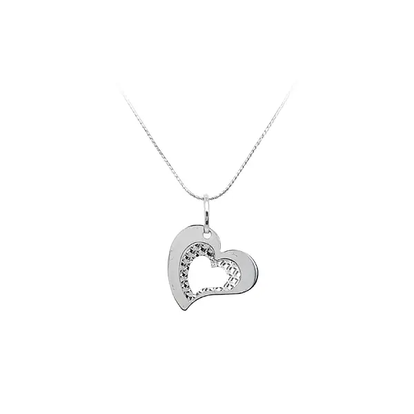 White Gold Heart Pendant