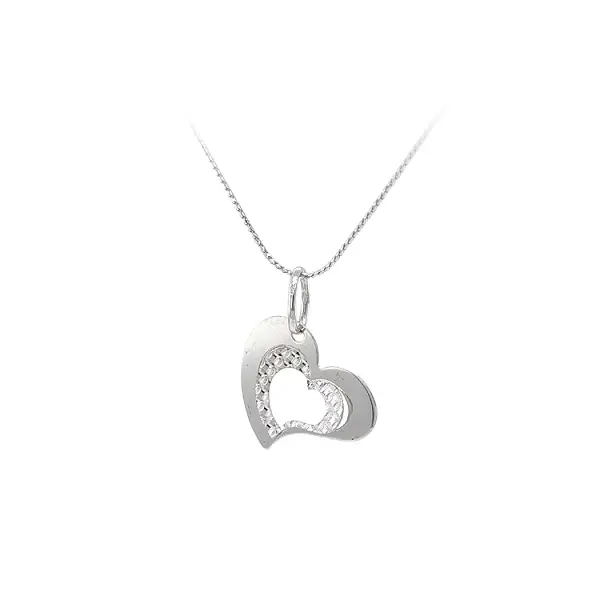 White Gold Heart Pendant