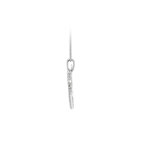 Pendant Heart with White Gold Zircons