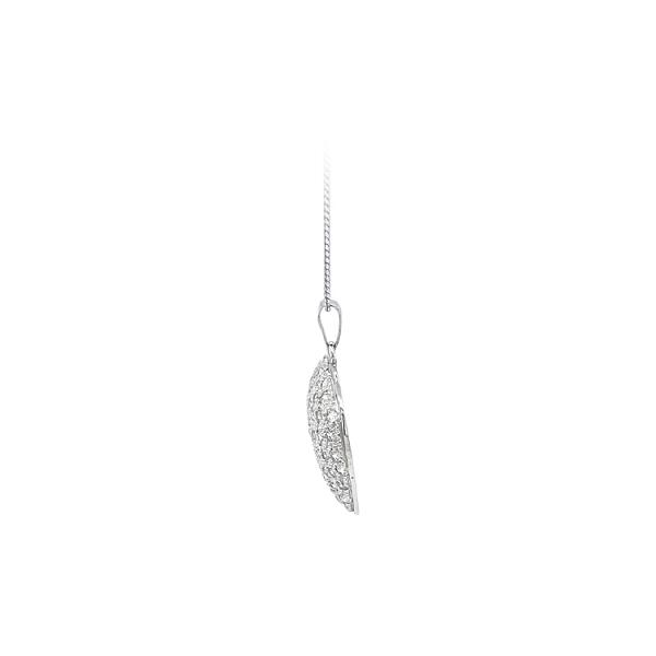 Pendant Heart with White Gold Zircons