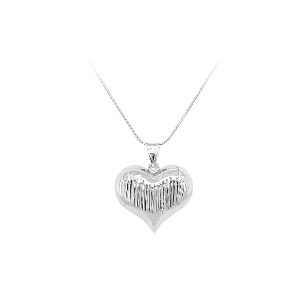 Pendant Heart of White Gold