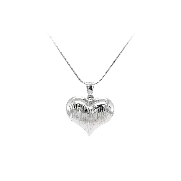 Pendant Heart of White Gold