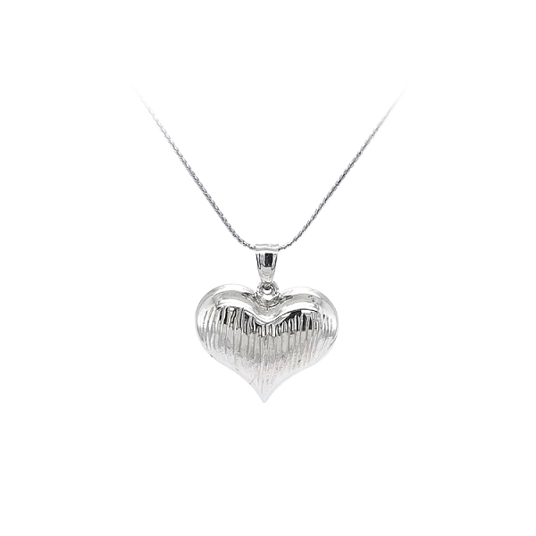 Pendant Heart of White Gold