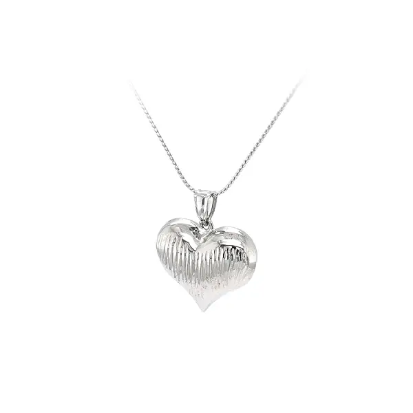 Pendant Heart of White Gold