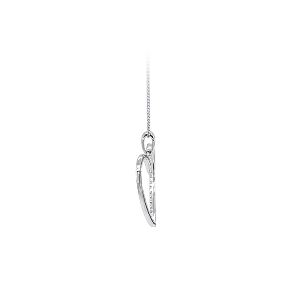 Pendant Heart with White Gold Zircons