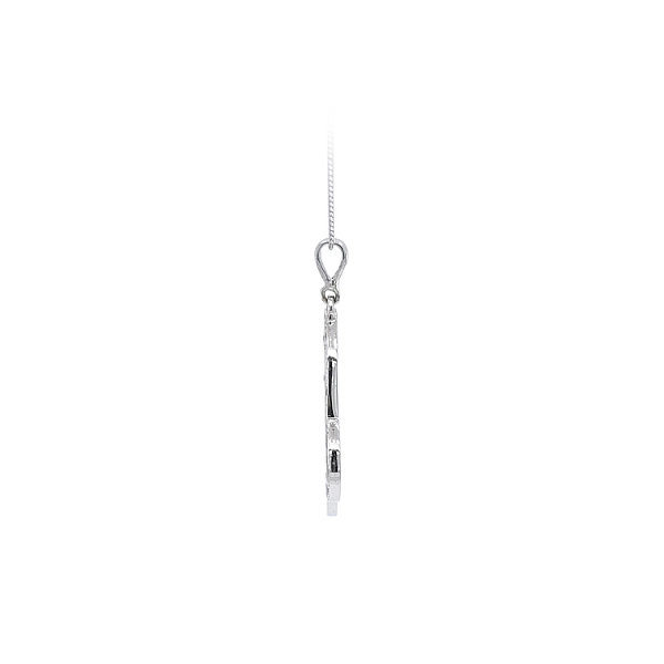 Pendant Heart with White Gold Zircons