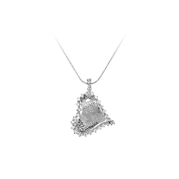 Pendant Heart with White Gold Zircons