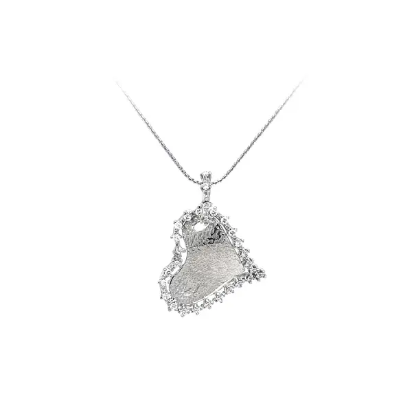 Pendant Heart with White Gold Zircons