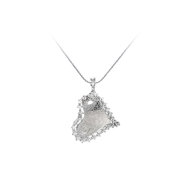 Pendant Heart with White Gold Zircons