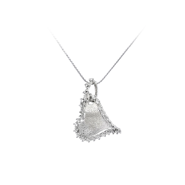 Pendant Heart with White Gold Zircons