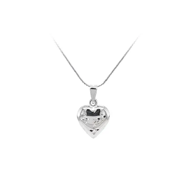 Pendant Heart of White Gold