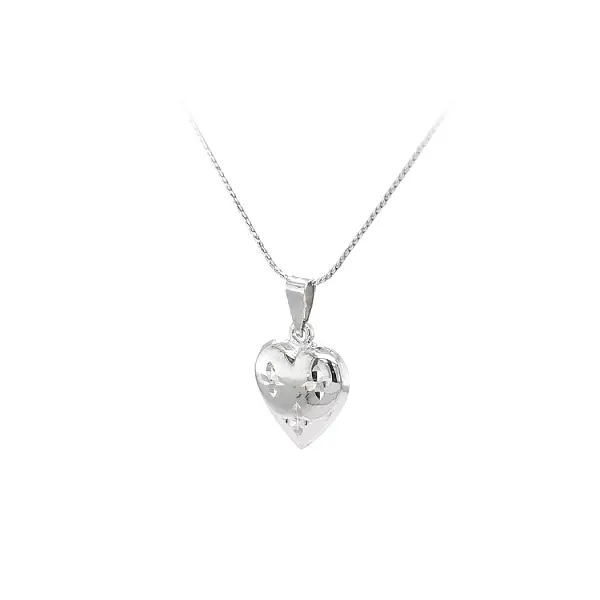 Pendant Heart of White Gold