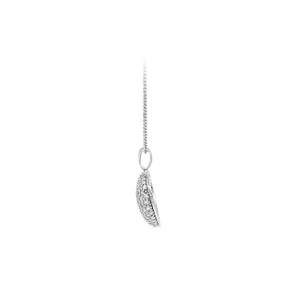Pendant Heart with White Gold Zircons