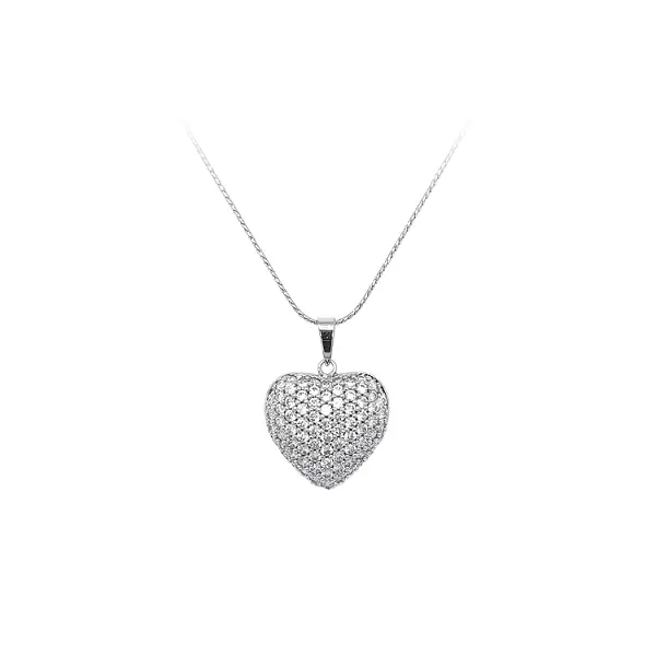 Pendant Heart with Zircons