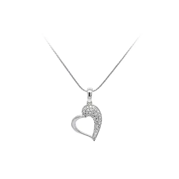 Pendant Heart with Zircons