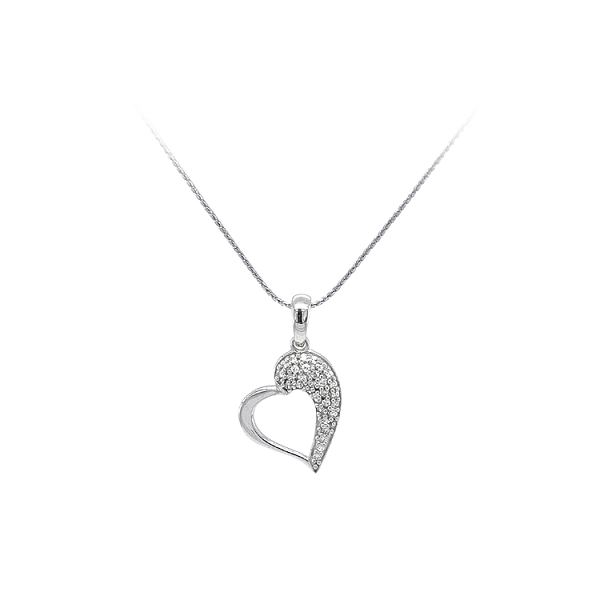 Pendant Heart with Zircons