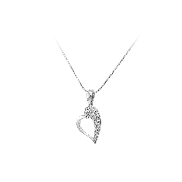Pendant Heart with Zircons