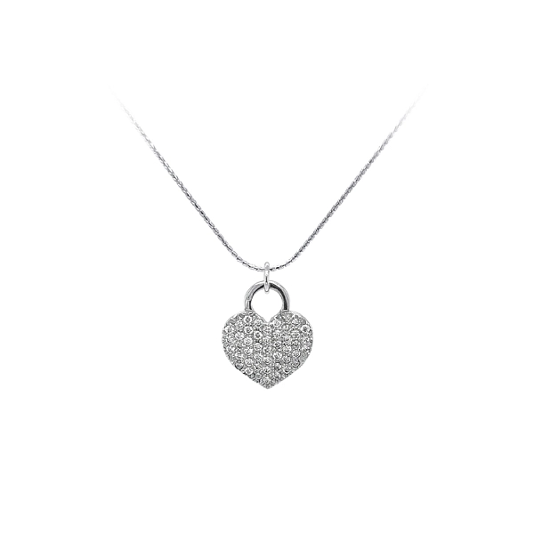 Pendant Heart with Zircons