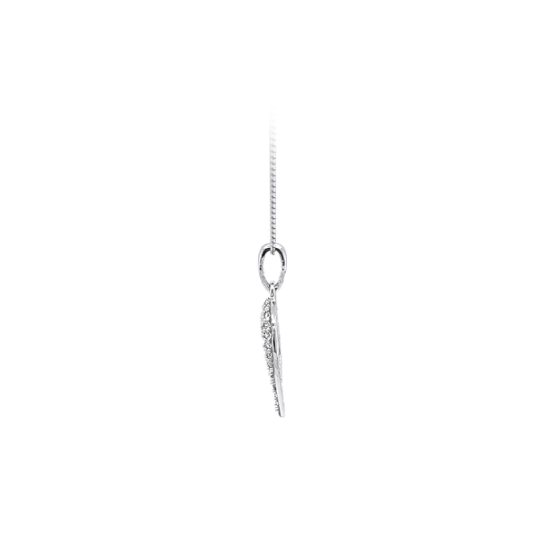 Pendant Heart with White Gold Zircons
