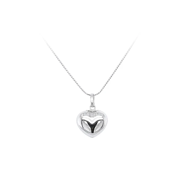 Pendant Heart of White Gold