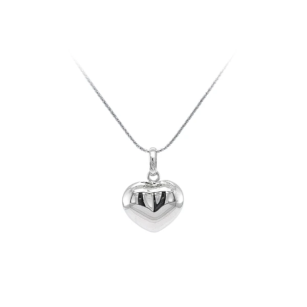 Pendant Heart of White Gold