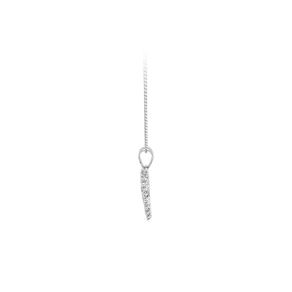 Pendant Heart with White Gold Zircons