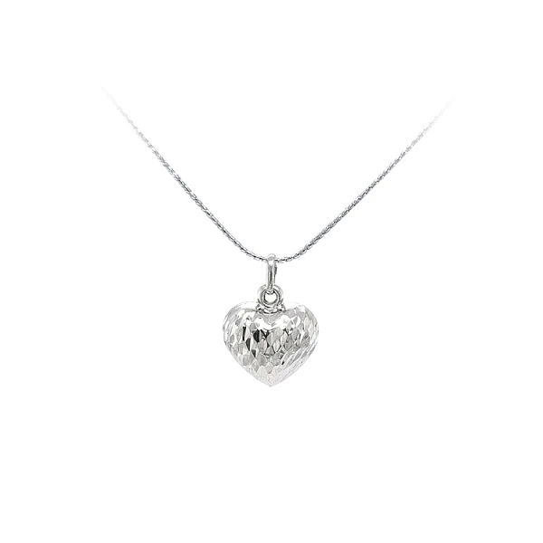 Pendant Heart of White Gold