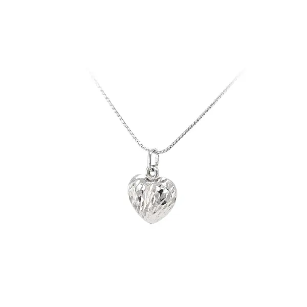 Pendant Heart of White Gold