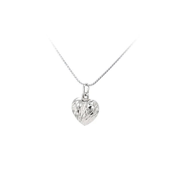 Pendant Heart of White Gold