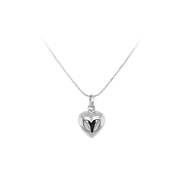 Pendant Heart of White Gold