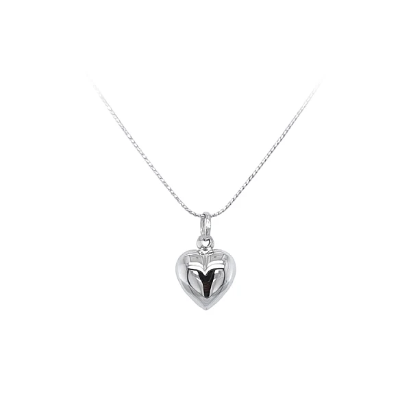Pendant Heart of White Gold