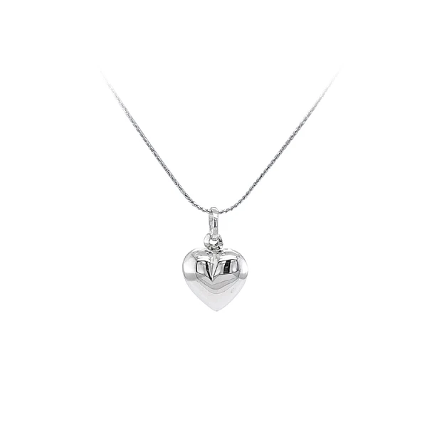 Pendant Heart of White Gold