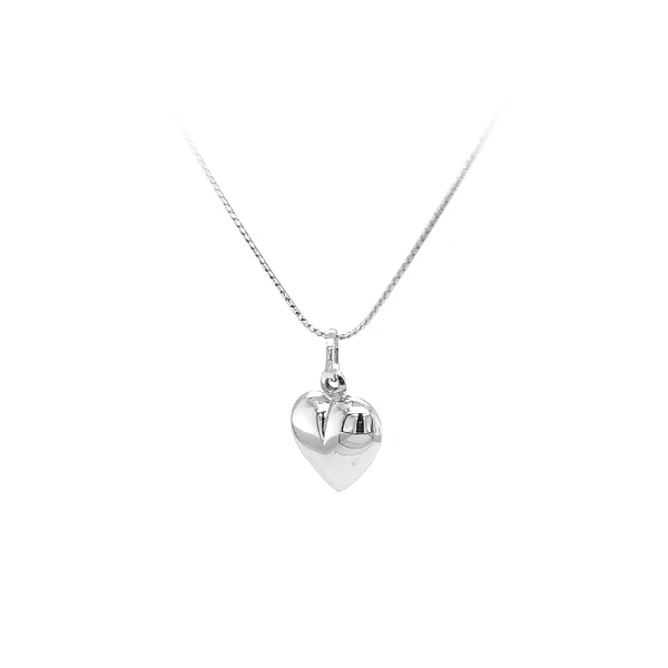 Pendant Heart of White Gold