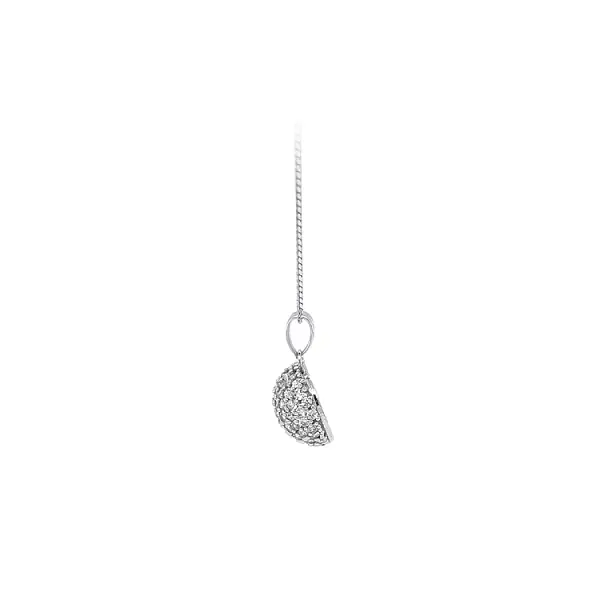 Pendant Heart with White Gold Zircons