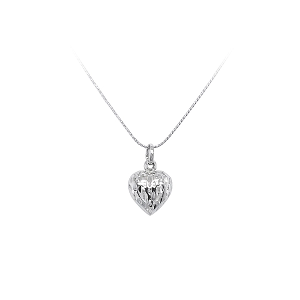 Pendant Heart of White Gold
